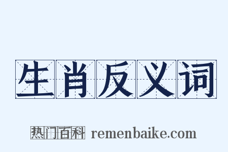 生肖反义词是什么意思的图片